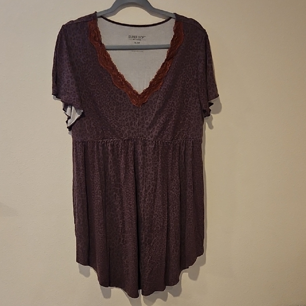 Torrid Super Soft Sleep Top in Gray